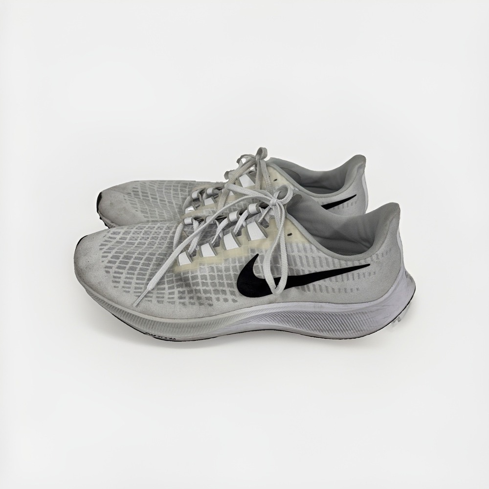 Nike Air Zoom Pegasus 37 Men's Size 13 White Black Running Shoes CJ0677-100 T13